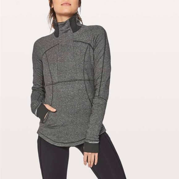 LULULEMON ATHLETICA Base Runner 1/2 Zip Pullover Jacket in Coco Pique Bl… - Picture 1 of 7